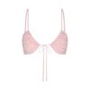 Transparenter Samt-Bralette mit Bindeband vorne Transparenter Samt-Bralette mit Bindeband vorne