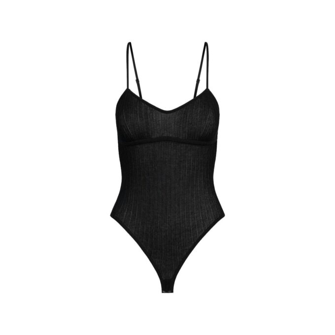 Transparenter Strick-Camibody Transparenter Strick-Camibody