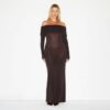TRANSPARENTES MODELLKLEID MIT OFFENEN SCHULTERN TRANSPARENTES MODELLKLEID MIT OFFENEN SCHULTERN