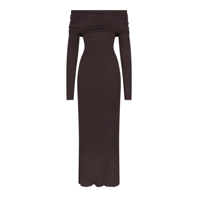 TRANSPARENTES MODELLKLEID MIT OFFENEN SCHULTERN TRANSPARENTES MODELLKLEID MIT OFFENEN SCHULTERN