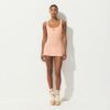 Transparentes Rippen-Minikleid Transparentes Rippen-Minikleid