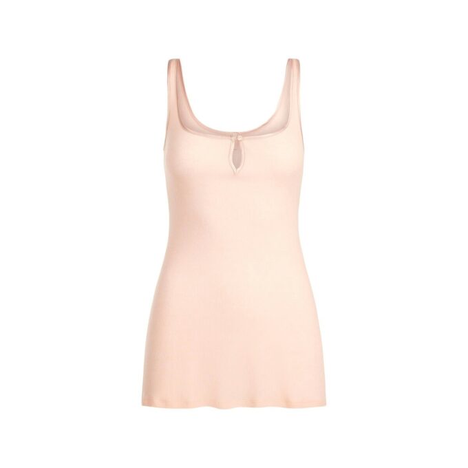 Transparentes Rippen-Minikleid Transparentes Rippen-Minikleid