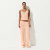 Transparentes Rippspitzen-Top Transparentes Rippspitzen-Top