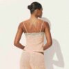 Transparentes Rippspitzen-Top Transparentes Rippspitzen-Top