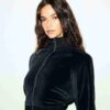 Velours-Trainingsjacke, geschrumpft