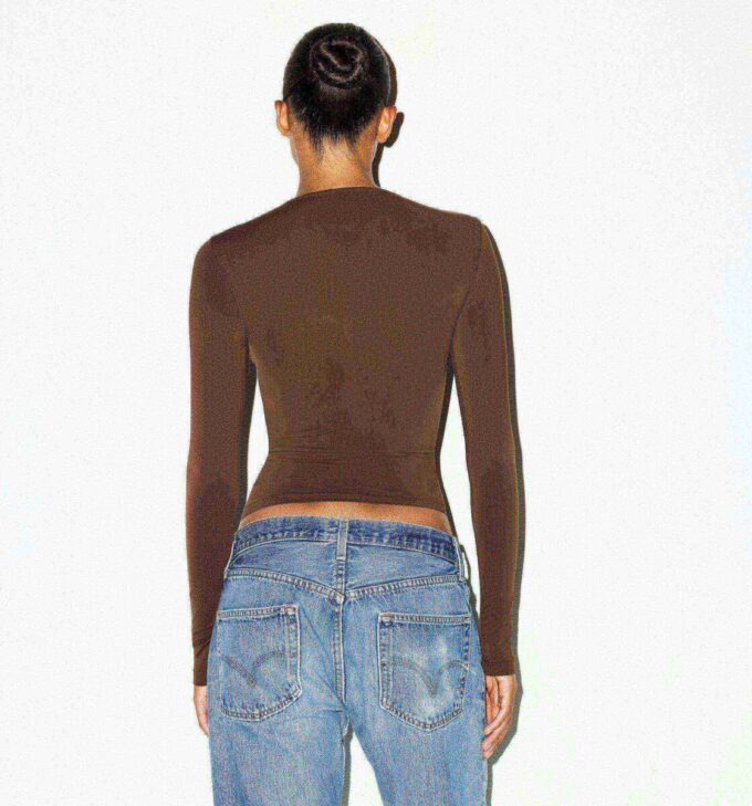 Weiches, glattes, nahtloses Langarm-T-Shirt Weiches, glattes, nahtloses Langarm-T-Shirt