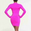 Weiches, glattes, nahtloses Minikleid mit Rollkragen Weiches, glattes, nahtloses Minikleid mit Rollkragen